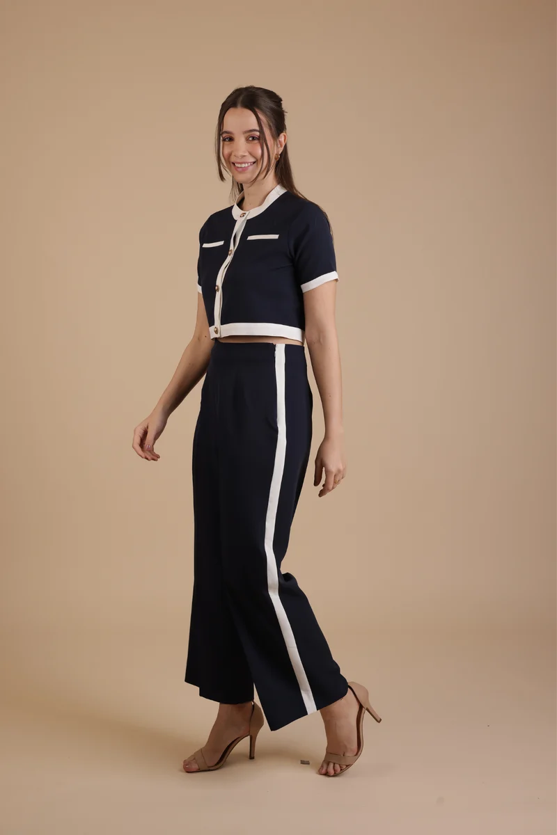 Bordeaux Coord Set (Navy Blue)