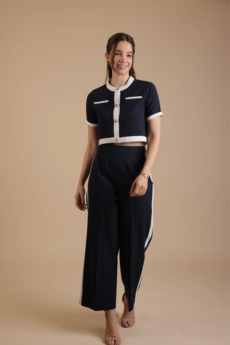 Bordeaux Coord Set (Navy Blue)
