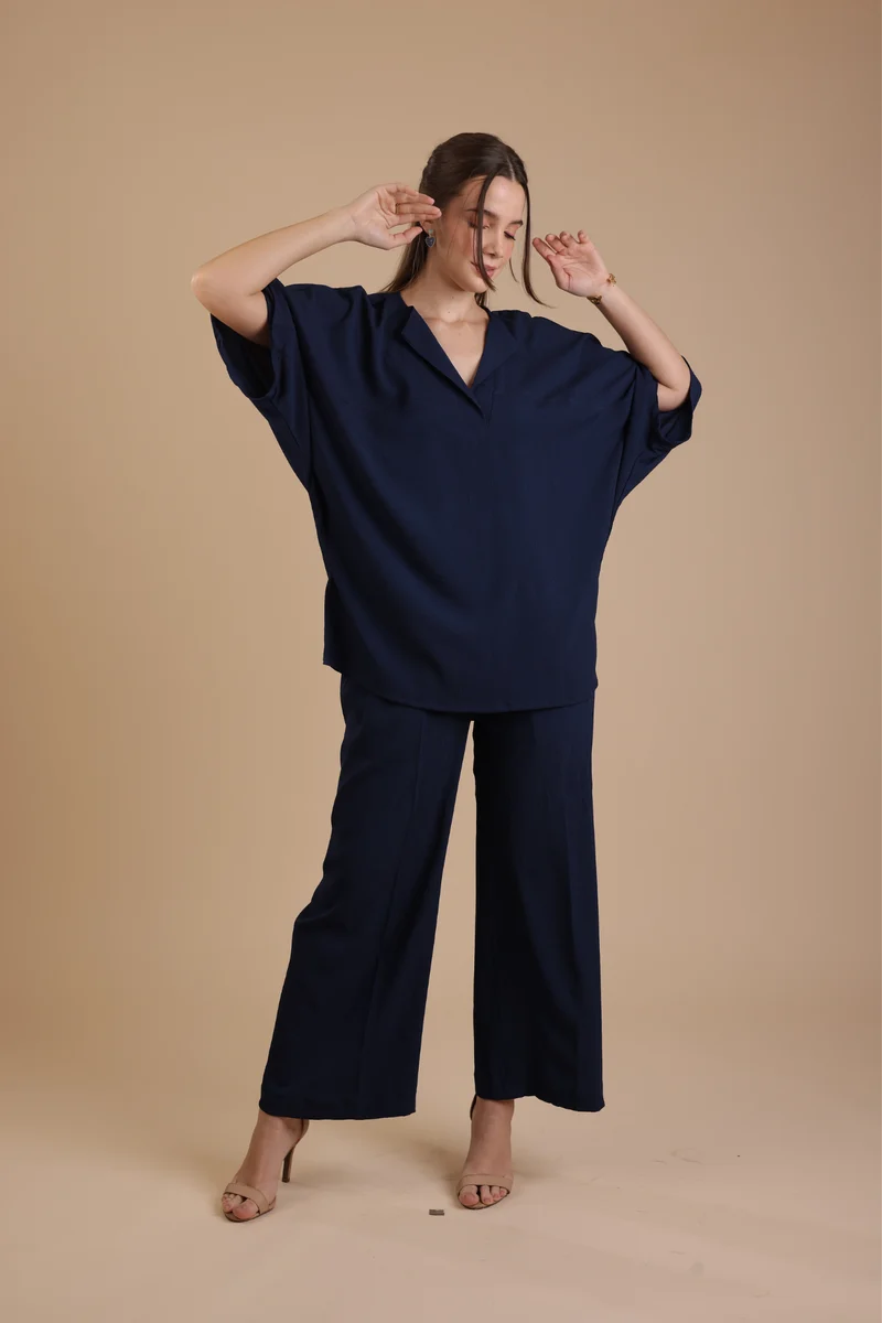 Toluouse Coord Set (Navy Blue)