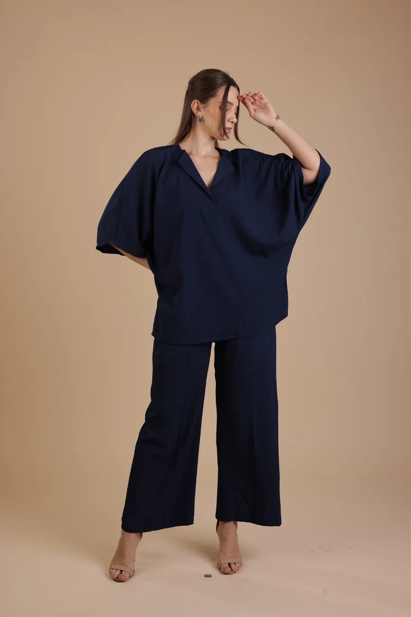 Toluouse Coord Set (Navy Blue)