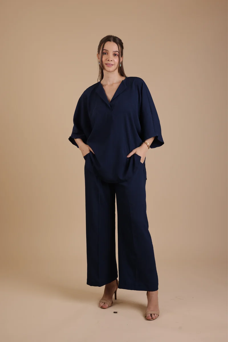 Toluouse Coord Set (Navy Blue)
