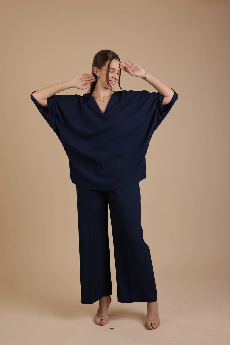Toluouse Coord Set (Navy Blue)