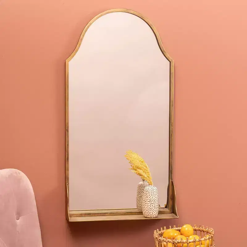 Miroir Mural Sawyer Bronze Antique 20 x 38 avec Étagère