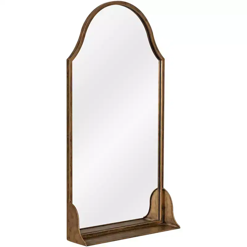 Miroir Mural Sawyer Bronze Antique 20 x 38 avec Étagère
