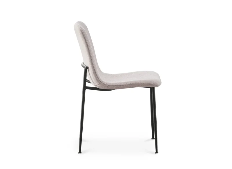 Lot de 4 chaises en tissu beige CHERYL
