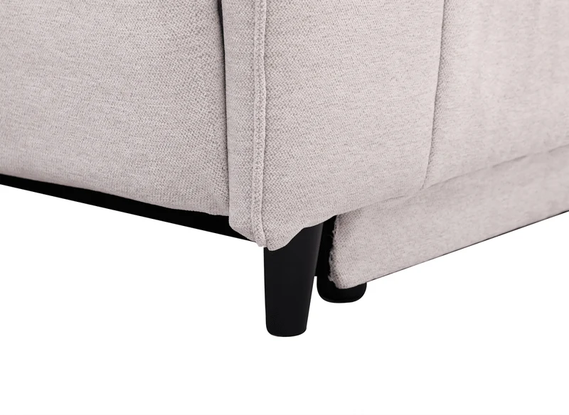 Canapé d’angle relax électrique en tissu beige LUDMILA - Angle gauche