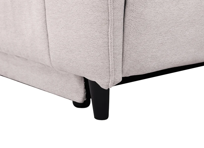 Canapé d’angle relax électrique en tissu beige LUDMILA - Angle droit