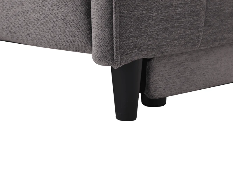 Canapé d’angle relax électrique en tissu gris foncé LUDMILA - Angle gauche