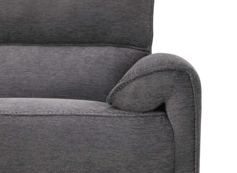 Canapé d’angle relax électrique en tissu gris foncé LUDMILA - Angle gauche
