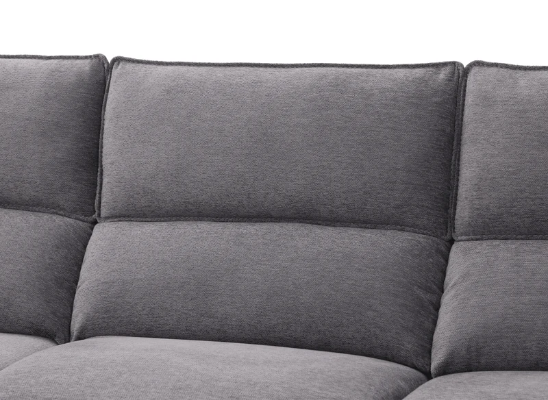 Canapé d’angle relax électrique en tissu gris foncé LUDMILA - Angle gauche