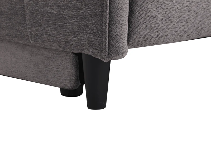 Canapé d’angle relax électrique en tissu gris foncé LUDMILA - Angle droit