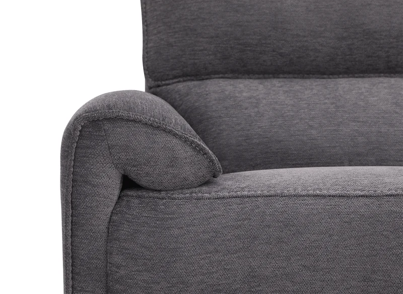 Canapé d’angle relax électrique en tissu gris foncé LUDMILA - Angle droit