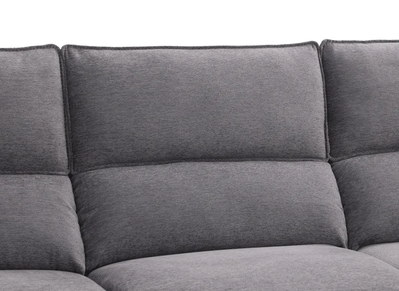 Canapé d’angle relax électrique en tissu gris foncé LUDMILA - Angle droit