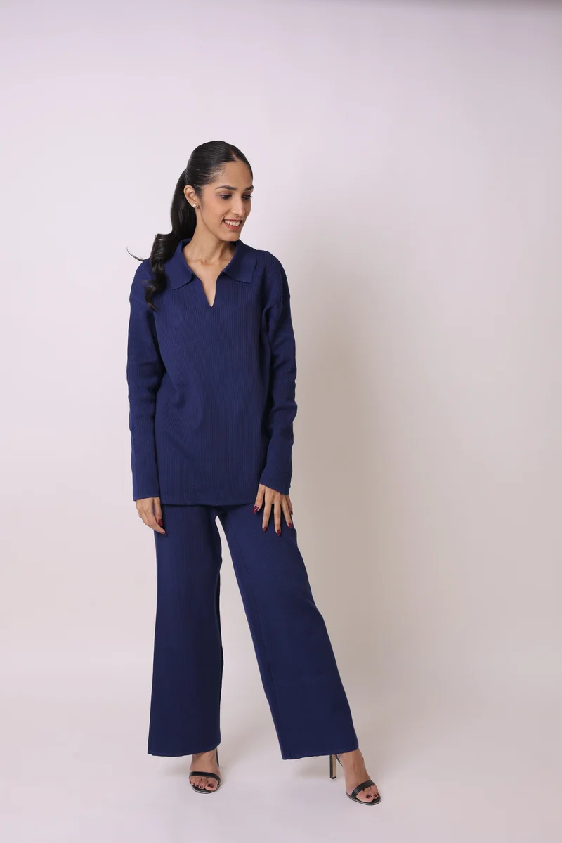Edena Coord Set (Navy Blue)