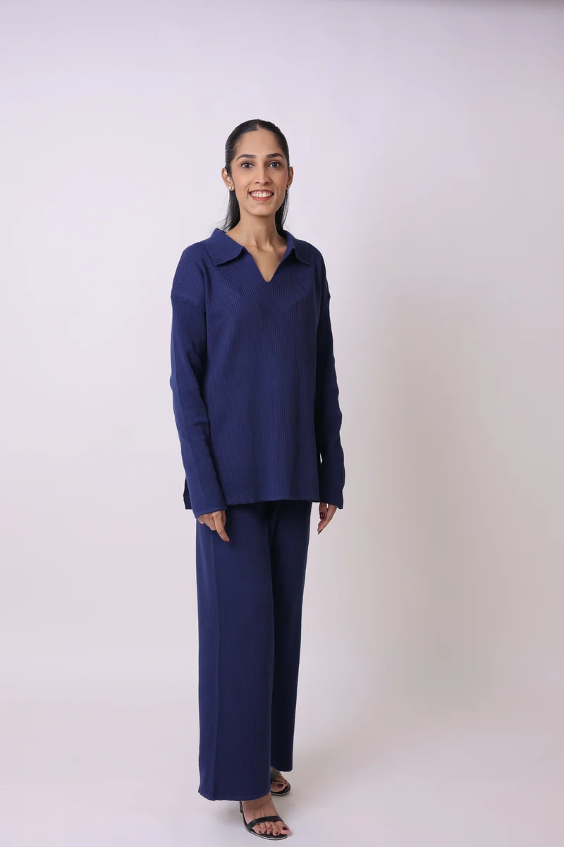 Edena Coord Set (Navy Blue)