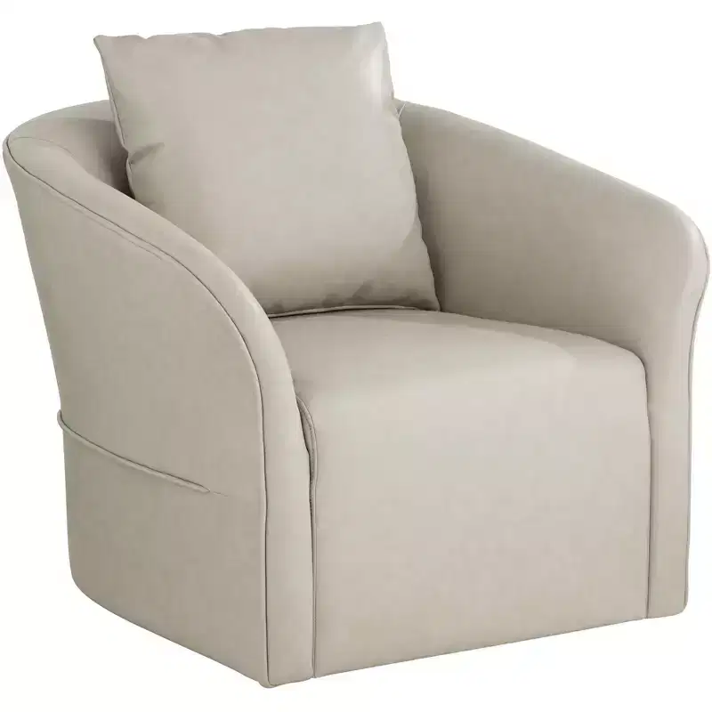 Chaise pivotante Charlie en similicuir