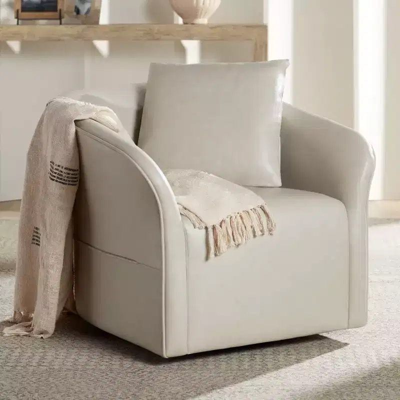 Chaise pivotante Charlie en similicuir