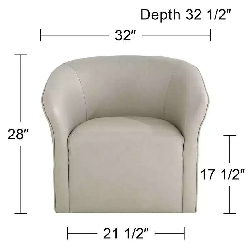 Chaise pivotante Charlie en similicuir