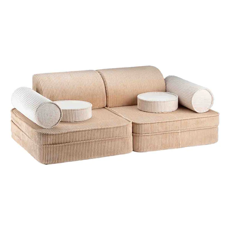 SOFA MODULABLE - VELOURS CÔTELÉ