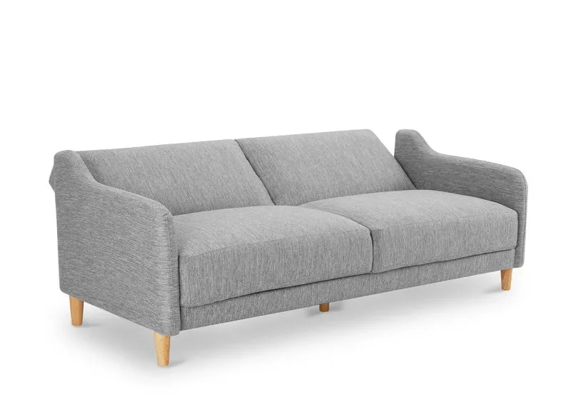 Canapé clic clac 3 places en tissu gris clair MARLON