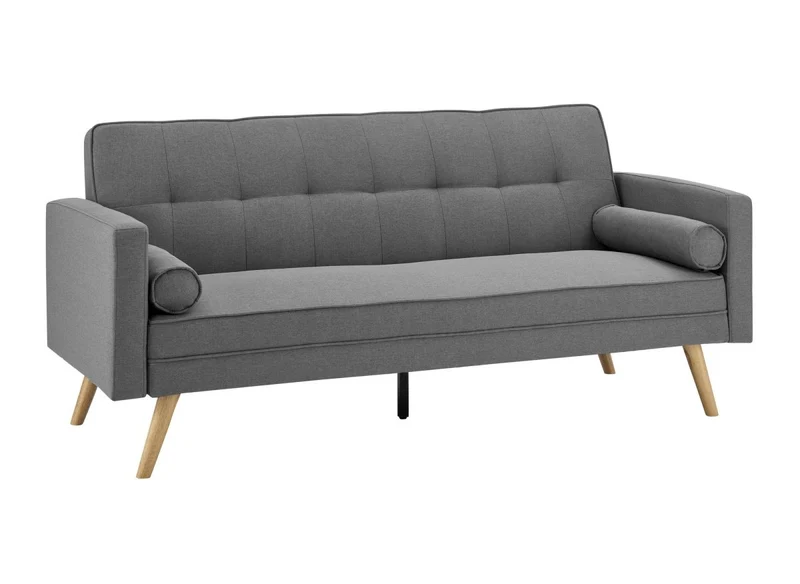 Banquette clic clac gris en tissu TANIA