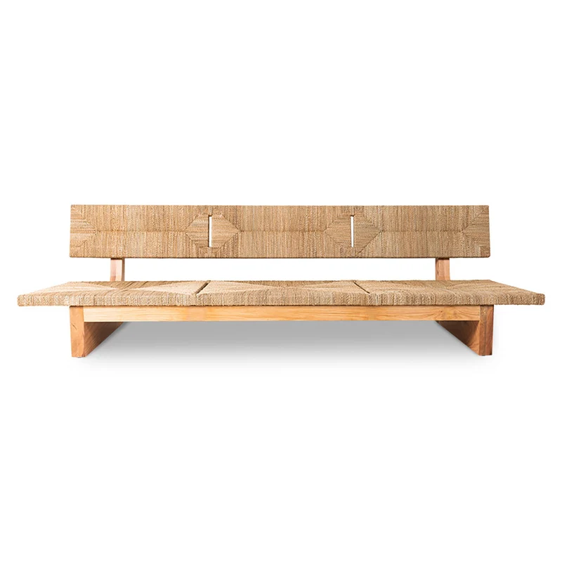 BANQUETTE TECK BAS