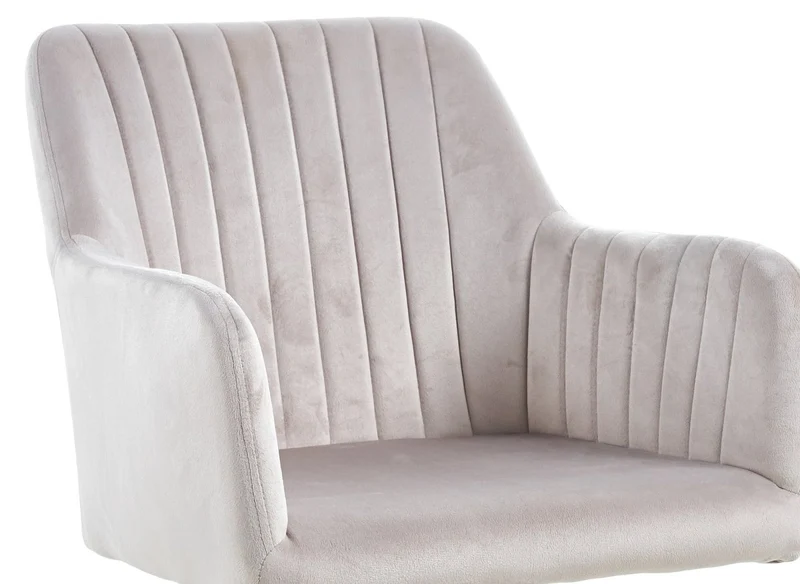 Lot de 2 chaises en velours beige pieds en métal noir RATUS