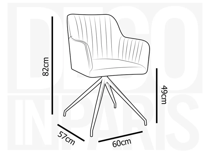 Lot de 2 chaises en velours beige pieds en métal noir RATUS