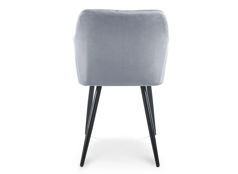 Lot de 2 chaises avec accoudoirs en velours gris KANA
