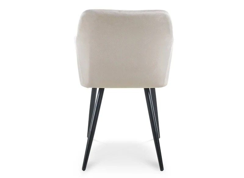 Lot de 2 chaises avec accoudoirs en velours beige KANA