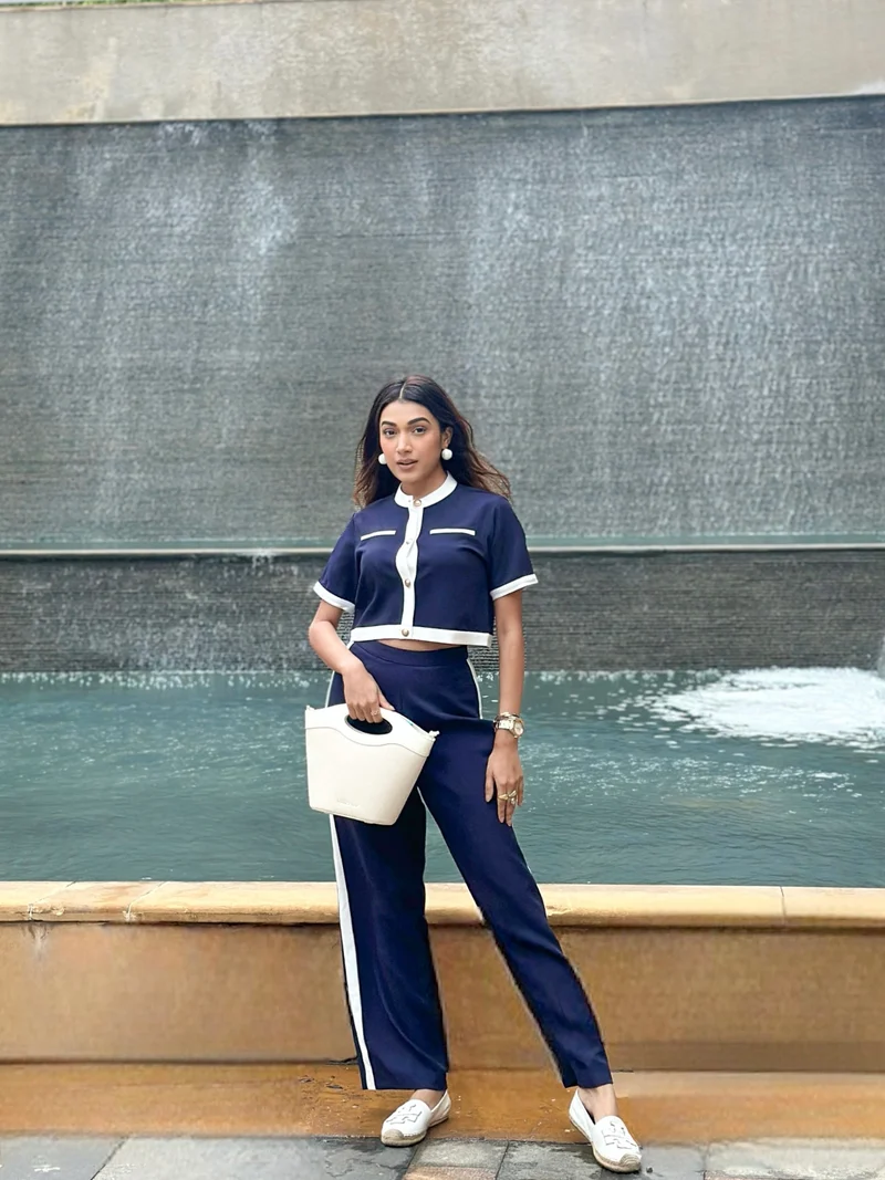 Bordeaux Coord Set - Navy Blue (As Seen On Cipia Artul)