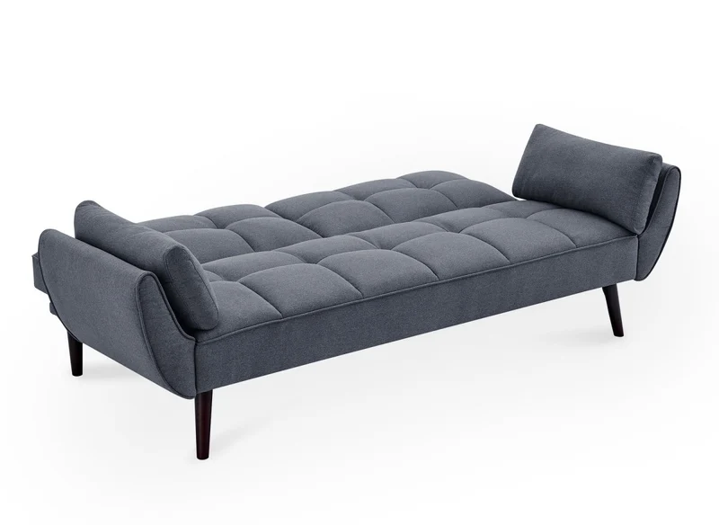 Canapé clic clac 3 places en tissu gris foncé NARA