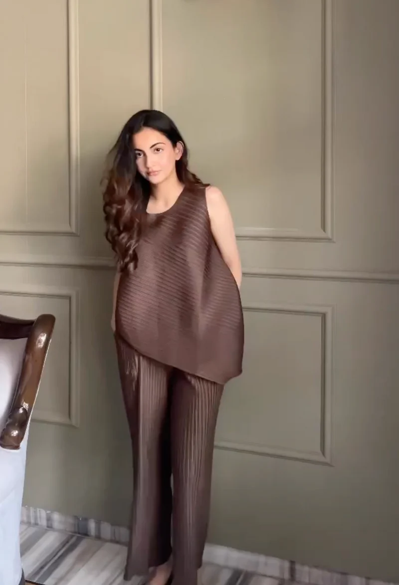 Murcia Pleated Coord Set (As Seen On Jannat Khurana)