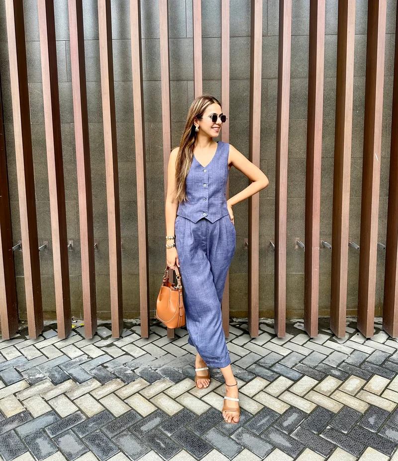 Camille Coord Set - Arctic Blue (As Seen On Sneha Adwani)