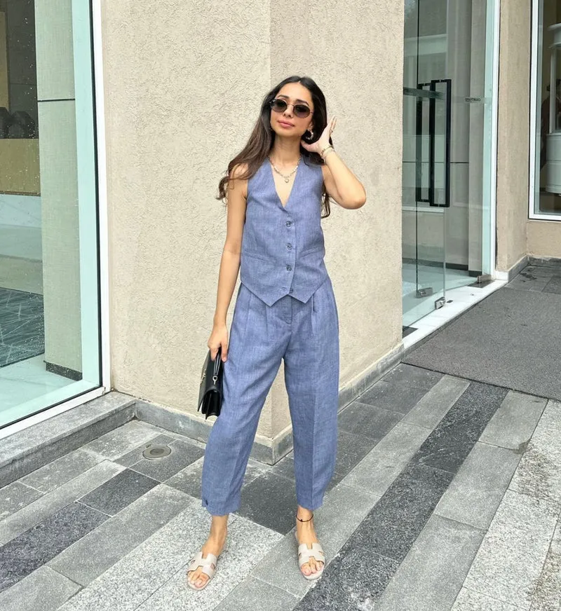 Camille Coord Set - Arctic Blue (As Seen On Smridhi Sibal)