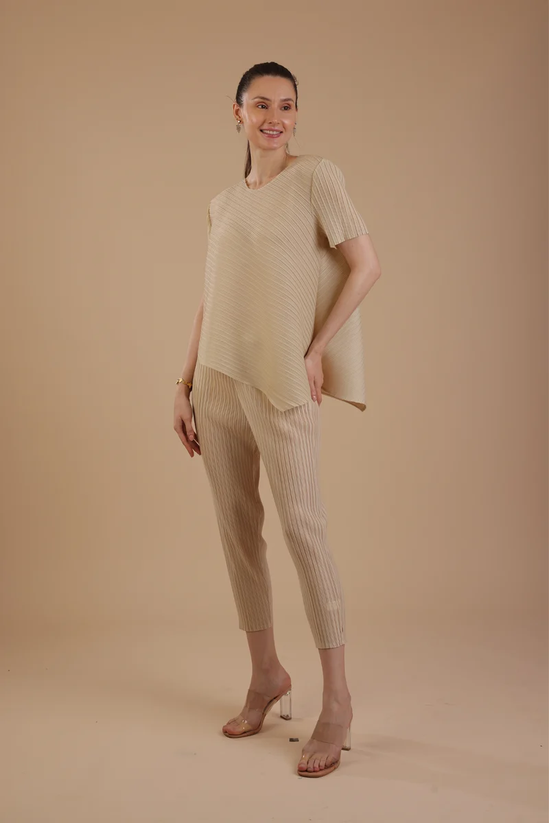 Hector Pleated Coord set (Ivory)