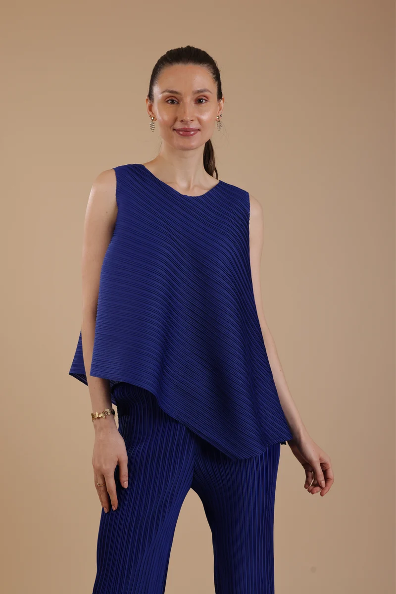 Murcia Pleated Coord Set (Royal Blue)