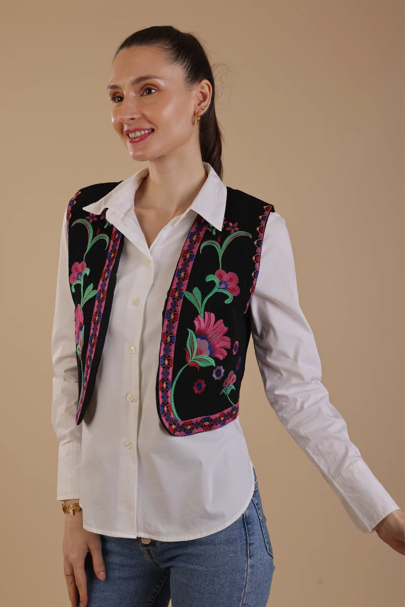 Margaret Embroidered Vest