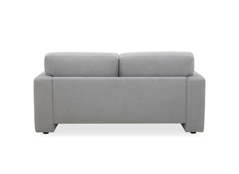 Canapé fixe 2 places en tissu gris AYLINE