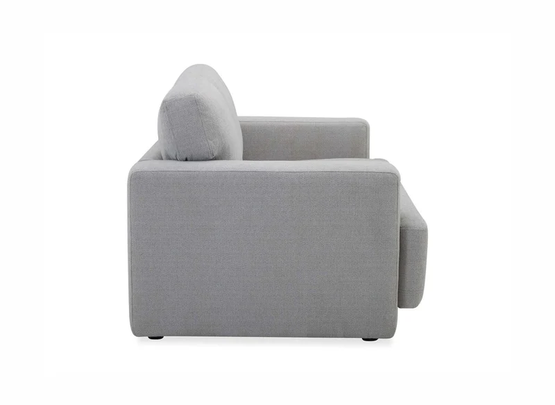 Canapé fixe 2 places en tissu gris AYLINE