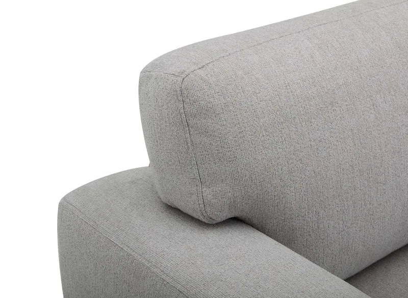 Canapé fixe 2 places en tissu gris AYLINE