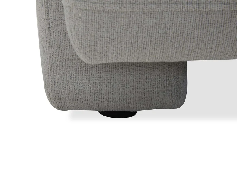 Canapé fixe 2 places en tissu gris AYLINE