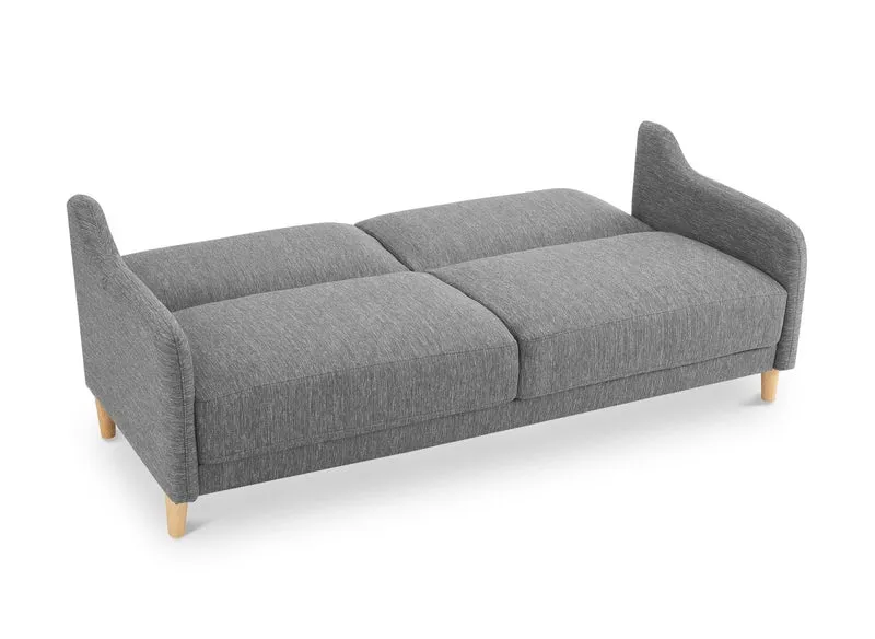 Canapé clic clac 3 places en tissu gris foncé MARLON