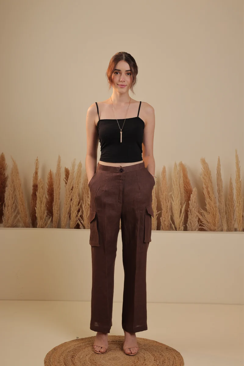 Carly Cargo Pants (Mulberry)