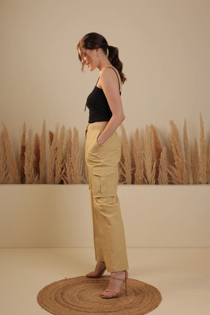 Carly Cargo Pants (Ecru)
