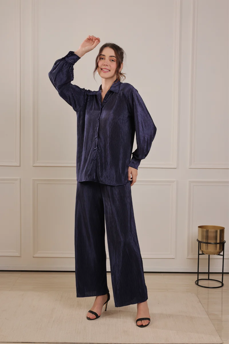 Sacramento Coord Set (Navy Blue)