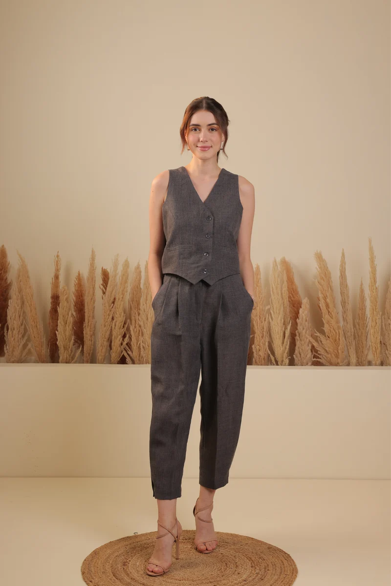 Camille Coord Set (Stone Grey)