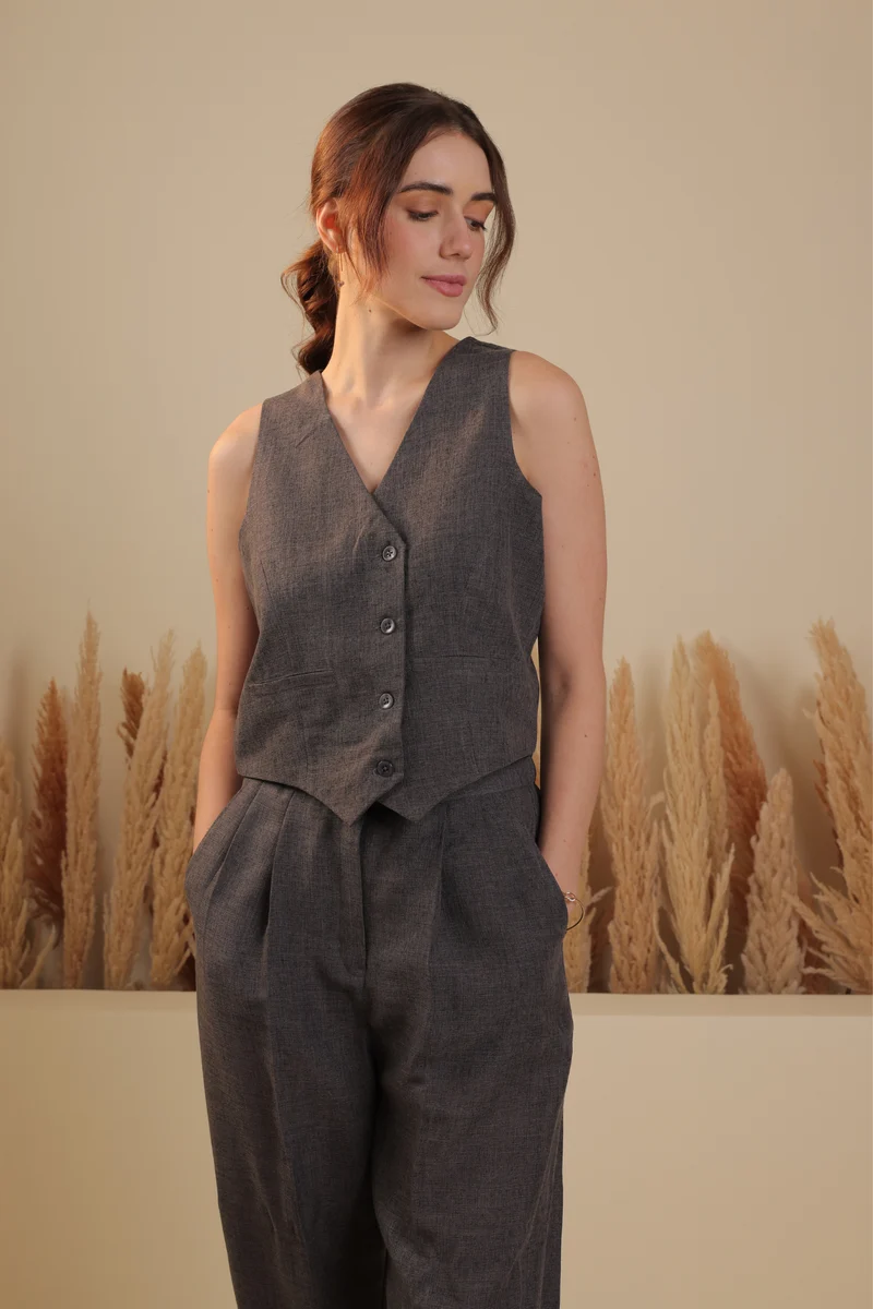 Camille Coord Set (Stone Grey)