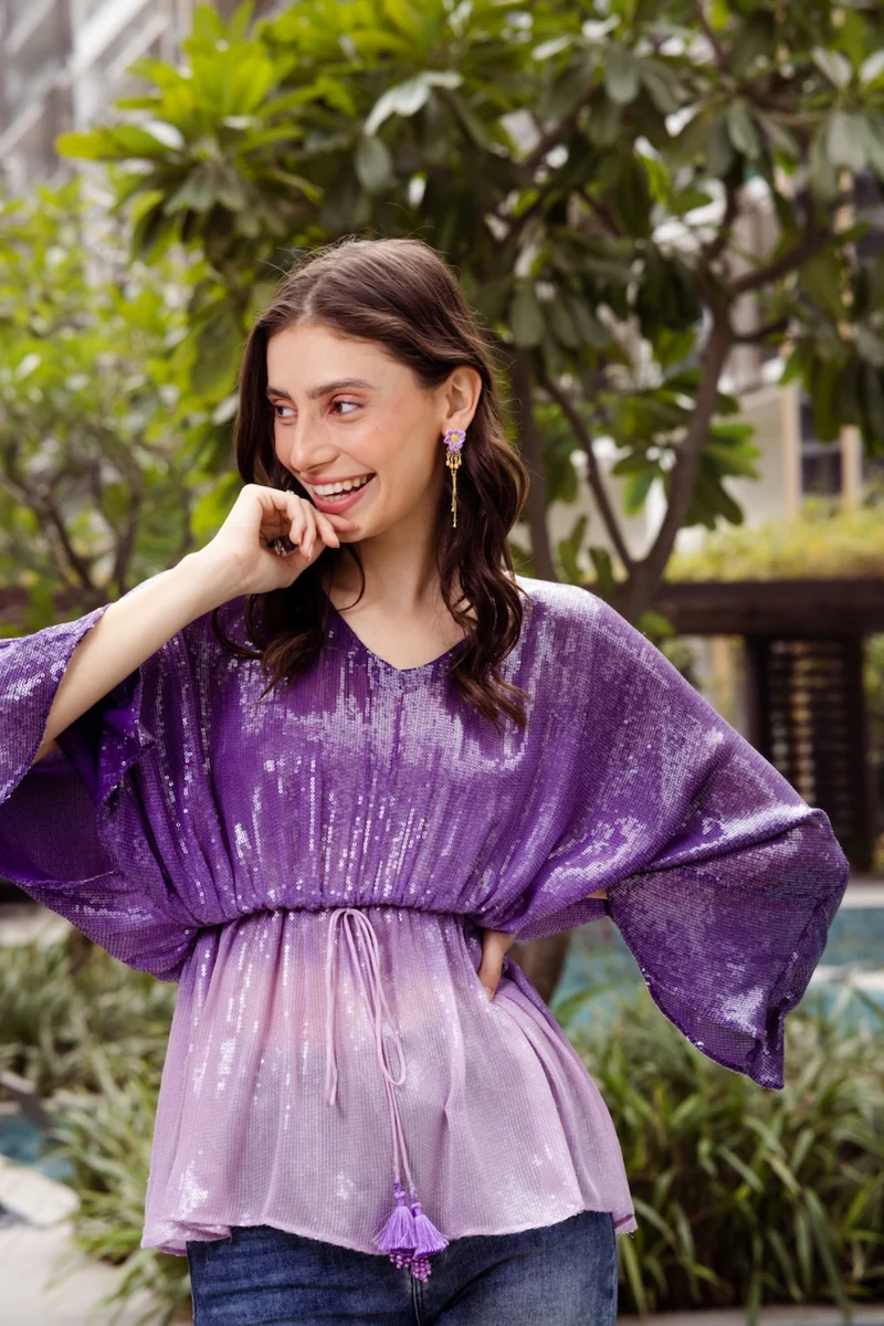 Shades Of Summer Kaftan (Violet)