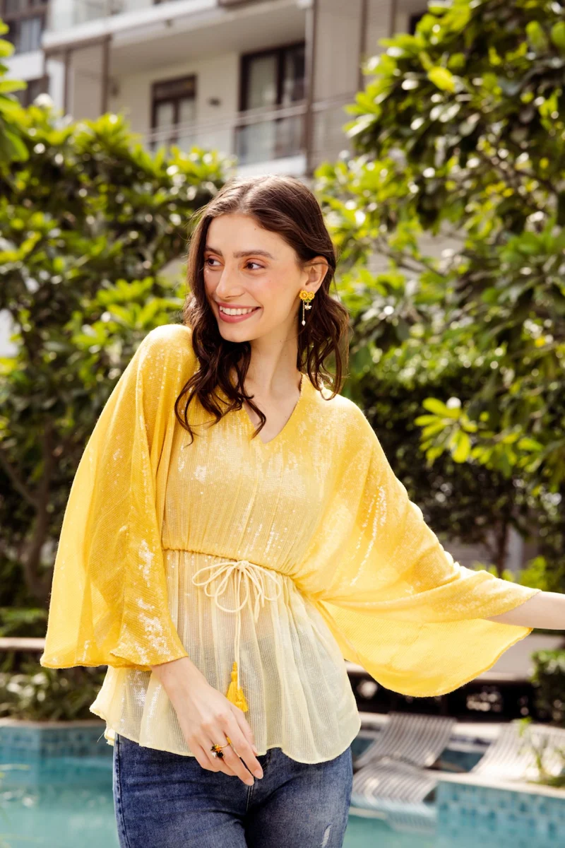 Shades Of Summer Kaftan (Yellow)